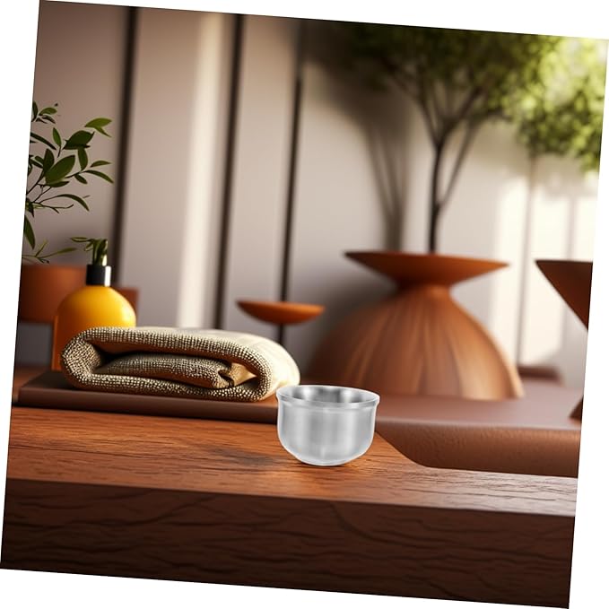 NOLITOY Stainless Steel Shaving Soap Bowl Portable Lather Mug for Men for Wet Shaving Facial Cleansing for Home Travel Use