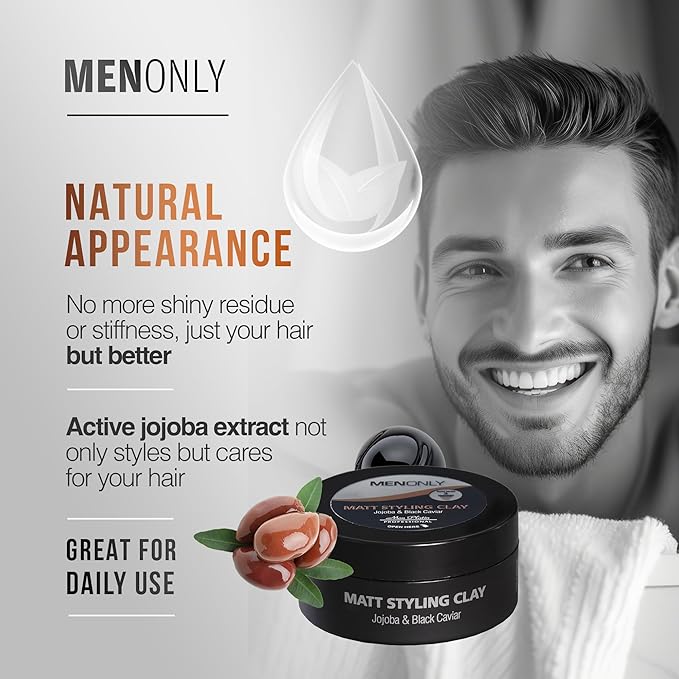 Mon Platin Jojoba hair wax for men wet look (Jojoba & Black Caviar)