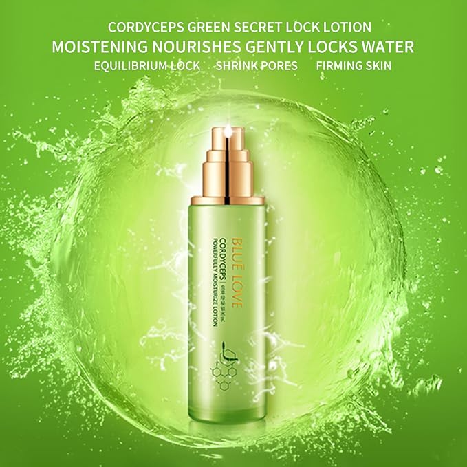 BLUE LOVE Cordyceps Hydrating Facial Lotion - Deep Moisturizing Lotion for Dry Skin, Nourishing & Plumping Daily Moisturizer for Women & Men, All Skin Types