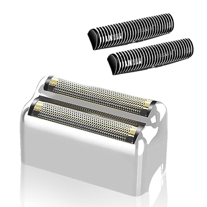 1 pack Professional Replacement Foil and Cutters for BaBylissPRO Barberology Double Foil Shaver, Compatible with BaBylissPRO Barberology FXFS2 Shaver，Silver