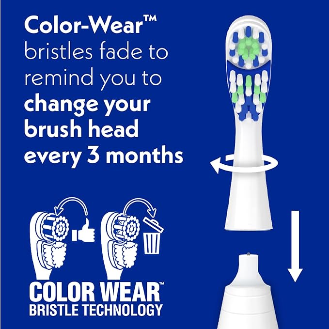 Spinbrush PRO CLEAN Battery Powered Toothbrush, Soft Bristles, 1 Count, Gold or Blue Color May Vary