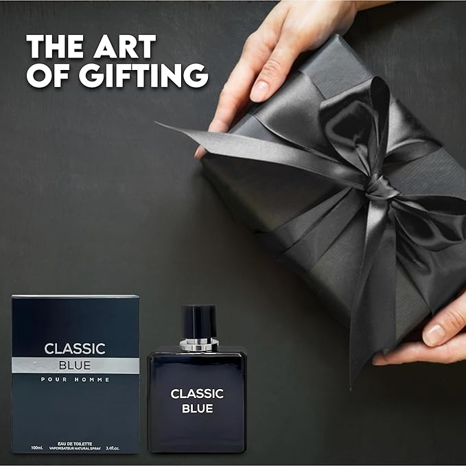 Men's Cologne Classic Blue- Eau De Toilette Spray Perfume Fresh Scent 3.4 Fl Oz Daily Used