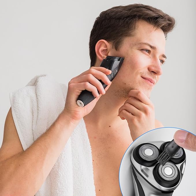 30 Pcs Electric Shaver Cleaning Brush 3 styles Double Sided, Long, Short Razor Brush Replacement for Trimmer Hair Clipper Keyboard Cleaning (Black)