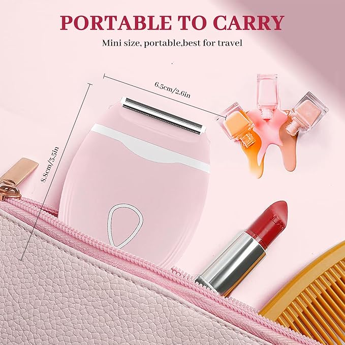 Upgrade Women Electric Shaver,Painless Face Shaver/Razor,Wet and Dry Use Portable Mini Electric Razor,Gentle and Quick for Face,Legs,Underarms and Bikini Line
