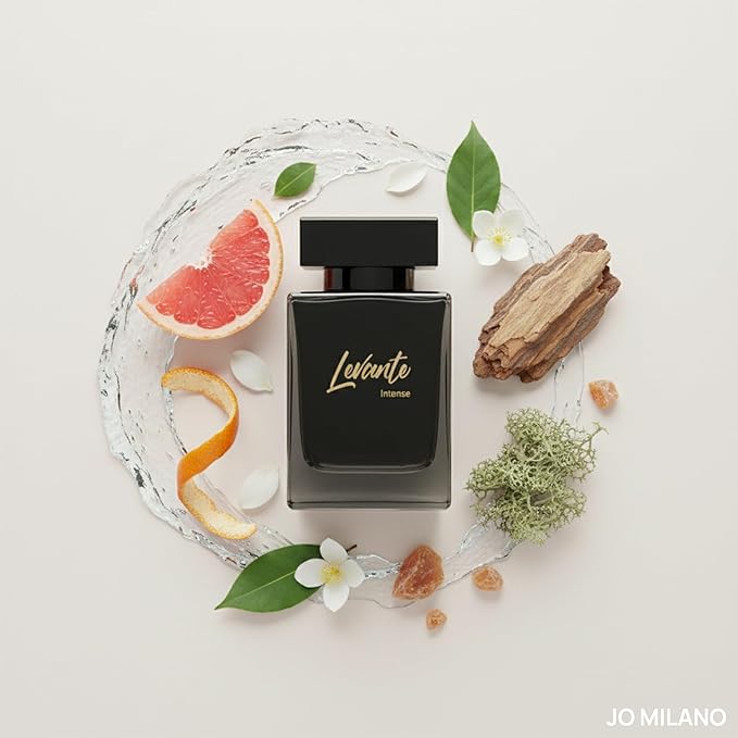 Jo Milano Levante Intense Eau De Parfum Spray | 3.4 oz (100ml) | Fresh, Oud, Amber, Patchouli, Citrus Scent | Long Lasting Fragrance for Men