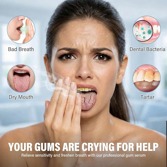 Gum Restore Drops, Advanced Oral Hygiene Liquid for Teeth & Gum Support, Natural Mint Breath Freshener, Alcohol-Free Mouth Drops for Daily Oral Care, Soothing Formula, 2 Fl Oz