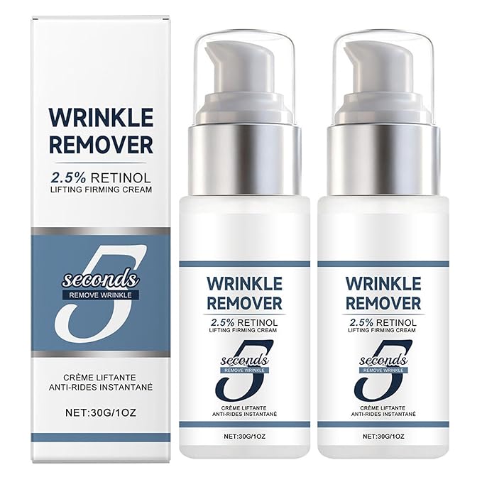 Anti-Aging Face Cream 5 Seconds Instant Anti Wrinkle Face Cream for Tightening and Firming Retinol Face Moisturizer Reduces Wrinkles, Fine Lines for Women and Men, 2Pack