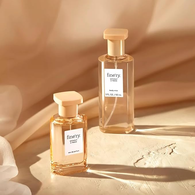 Fine'ry Floral Skin Musk Perfume - Without a Trace, for Women & Girls - Orange Neroli Blossom, Cedarwood & Suede Musk - Full Size Long-Lasting Hair & Body Cologne Parfum Fragrance (60mL)
