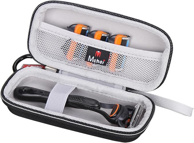 Mchoi Hard Carrying Case Fits for Fusion5 Men’s Razor & Proglide Shield Men's Razor, Case Only, Grey