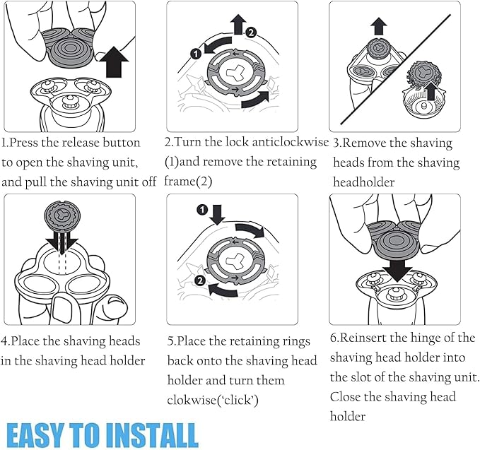 SH50 Replacement Shaver Heads Compatible with Philips Norelco Series 5000, Replacement Blades Compatible with Philips Electric Shaving Series 5000