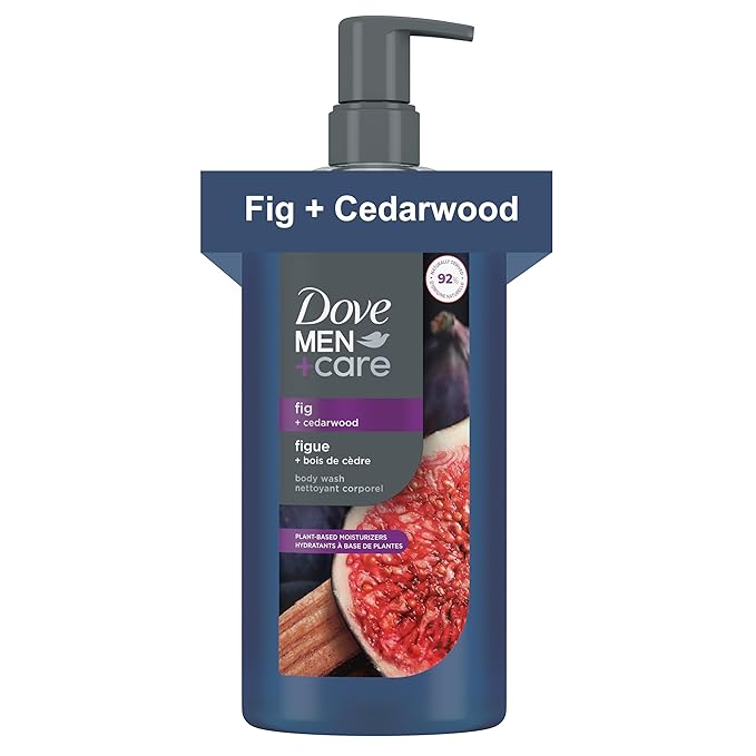 DOVE MEN + CARE Plant-Based Fig + Cedarwood Body Wash for Men For Moisturized Skin 26 Fl Oz