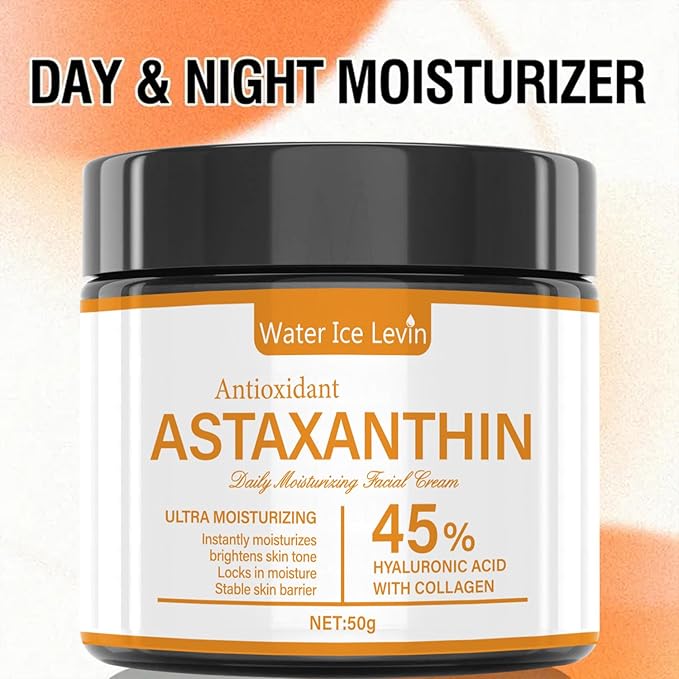 2PCS Astaxanthin Face Cream, Anti-Aging Face Moisturizer For Reduce Wrinkles & Fine Lines, Daily Repair Facial Moisturizing Cream for Women and Men Antioxidant and Nourish, All Skin Types
