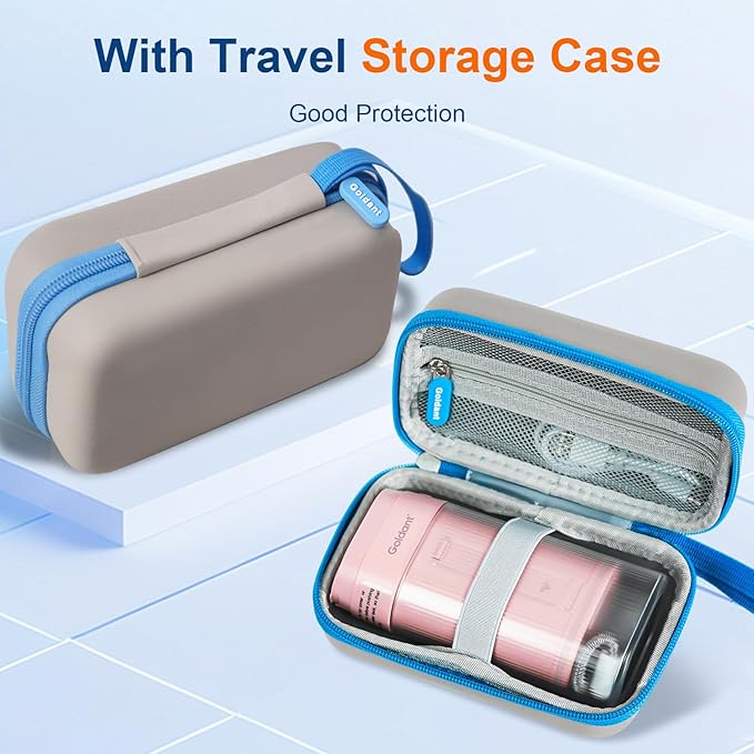 2026 New Portable Water Flosser for Teeth, 4 Modes & 4 Intensity Levels, Mini Small Design with Exquisite Travel Case, Removable Tank, IPX7 Waterproof, Cordless Dental Oral Irrigator (Pink)