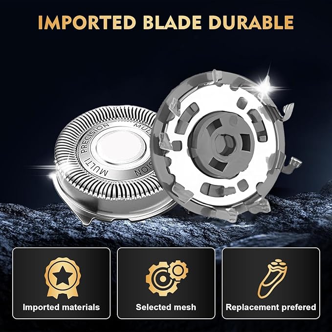 SH50 Replacement Heads for Philips Norelco Series 5000 (S5xxx), AquaTouch (AT7xx/AT8xx) & PowerTouch (PT7xx/PT8xx) Electric Shavers, SH50 Replacement Blades Compatible with S5210 S5370 S5660,9 Pack