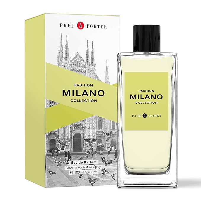 Pret à Porter City Collection Milan Eau de Parfum for Women 3.4 fl oz (Pack of 1), A Captivating Ambery Fruity Fragrance, Notes of Bergamot, Orange, and Vanilla, Long Lasting, Everyday Fragrance