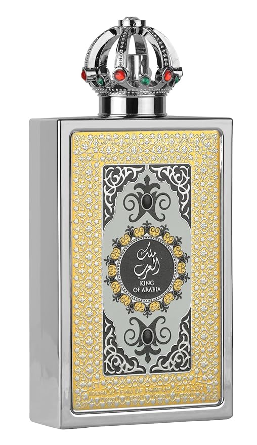 Lattafa Pride King of Arabia – Citrus, Fruity, Woody, Leather – Eau de Parfum Spray Long-Lasting Fragrance for Men, 3.4 Ounce / 100 ml