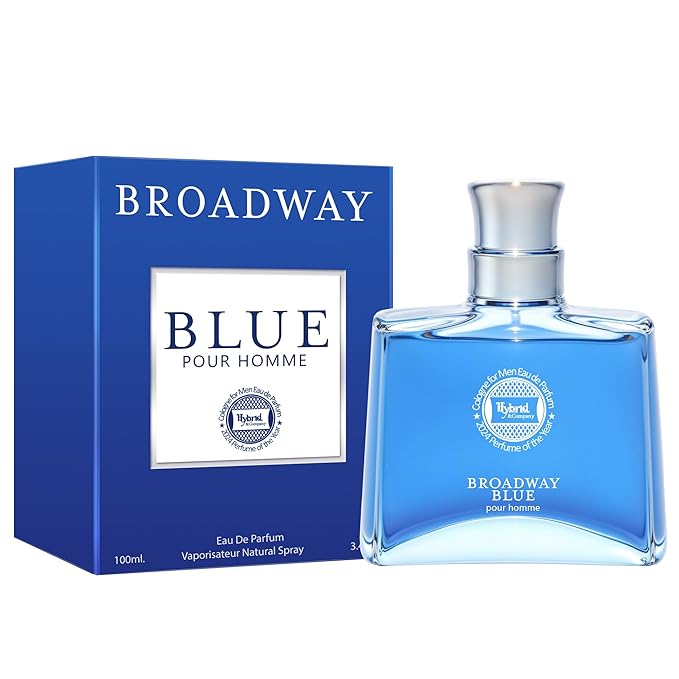 Hybrid & Company Broadway Blue Pour Homme For Men Eau De Parfum Vaporisateur Natural Spray 3.4 Fl Oz