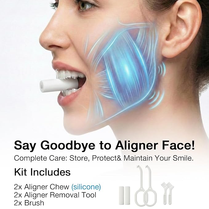 2 Pack Retainer Case, Compatible with Invisalign, Slim Aligner Case with Removal Tool, Aligner Seaters & Brush, Pocket Size Secure Magnetic Closure for Travel - White