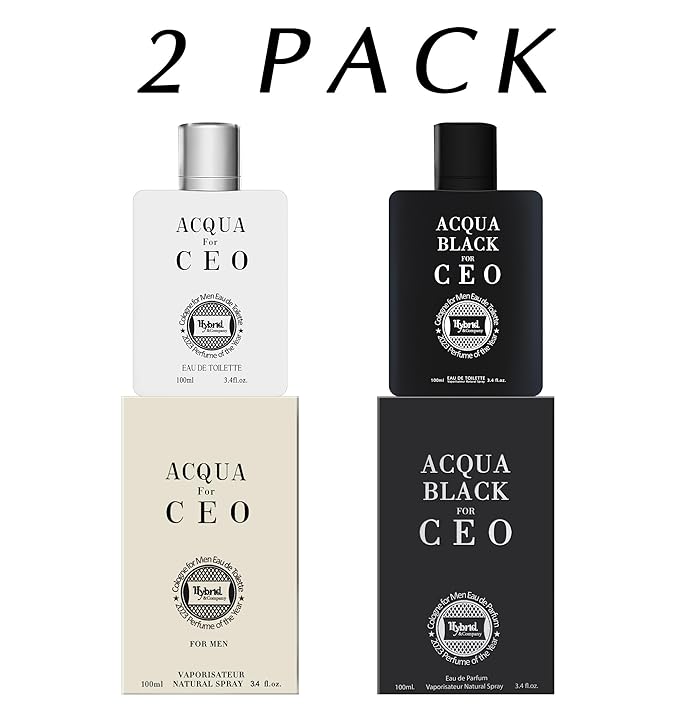 Hybrid & Company Men's 2 Pcs Classsic Scent Spray Eau De Eau De Perfume Toilette