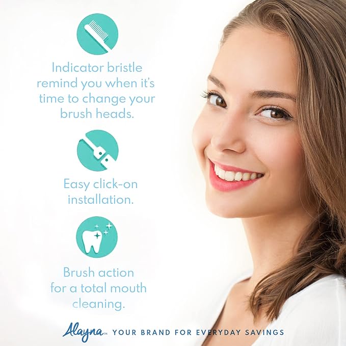 Replacement Brush Heads Compatible with Oral B Braun- Double Clean Design, 16 Pk Generic Electric Toothbrush Replacement Heads- Fits Oralb Pro 7000, 1000, 8000, 9000, 1500, 5000, Kids, Vitality & More