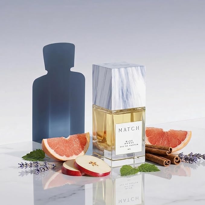 MATCH Blue Horse Eau de Parfum for Men & Women – Warm Woody Aromatic Unisex Fragrance – Long Lasting Perfume – Bergamot, Cinnamon & Patchouli Notes – Premium Perfume Spray – 50 ml / 1.7 fl oz