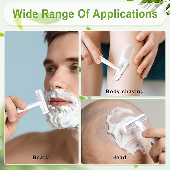 Disposable Razors, White Bulk Razors With Knife Caps, Individually Packaged, Razors In Bulk Suitable For Hotels, Shelters, Homeless People, Nursing Homes, Charities, Churches (150-PACK)