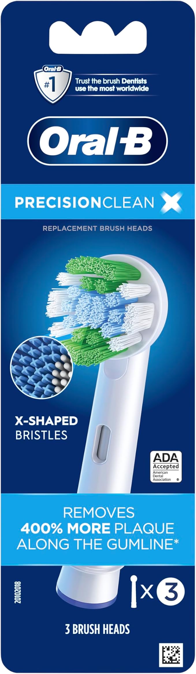 Precision Clean X-Filament Replacement Brush Heads, 3 Count