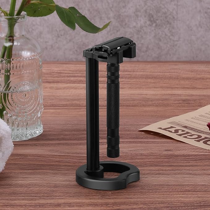 SANWA Deluxe Razor Holder Stainless Shaving Razor Stand,Dad Gifts,Boyfriend Gifts,Husband Gifts for Him