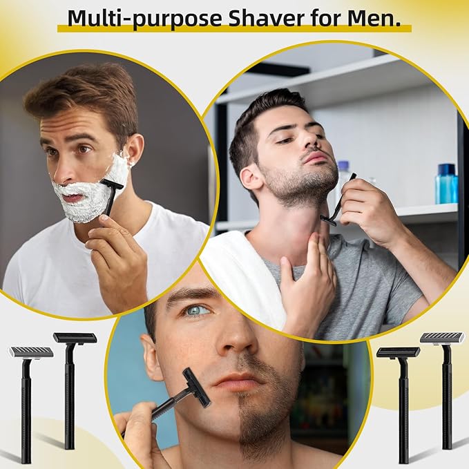 150 Pack Individually Wrapped Twin Blade Razors with Clear Safety Cap,Multipurpose Portable Shave Razor for Bathing Hotel Travel,Black(150 Count)