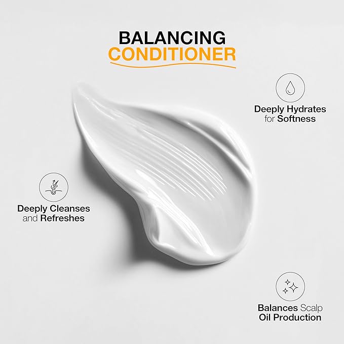 GK HAIR Global Keratin Balancing Conditioner (33.8 Fl Oz/1000ml) For Oily & Color Treated Hair Daily Use After Shampoo Conditioning Deep Cleanser & Impurities Remover Restores pH Levels