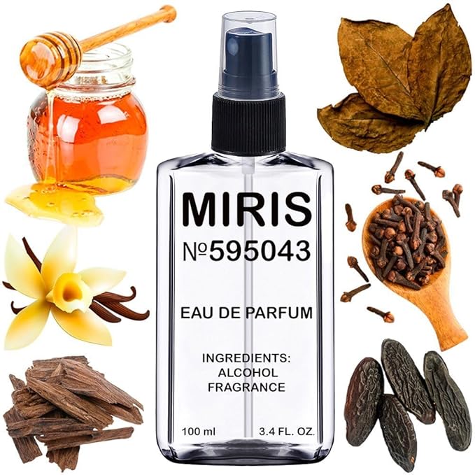 MIRIS No. 595043, Inspired by Tobacco Honey, Long-Lasting Unisex Eau de Parfum for Women & Men, Spray 3.4 Fl Oz / 100 ml