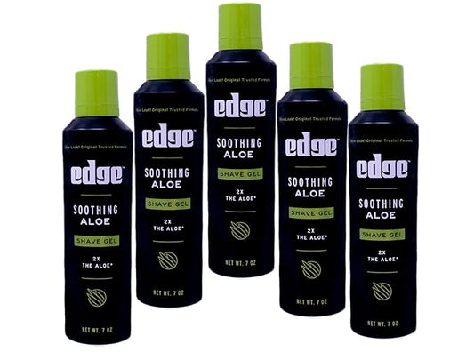 Soothing Aloe Shave Gel Men Shave Gel by Edge, 7 Ounce (Pack of 5)
