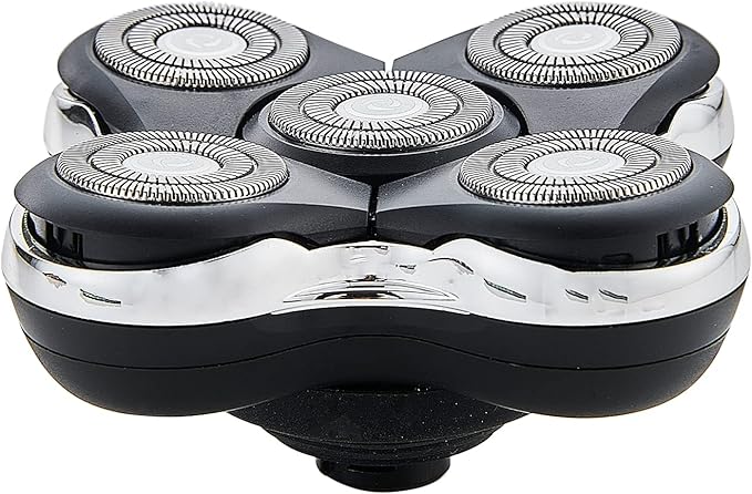 Upgraded Magnetic 5 Blade Replacement Head for Skull Shaver Pitbull Gold PRO & Palm Shavers – Floating Flex Heads, Wet/Dry Washable, Smooth Bald Head Shave