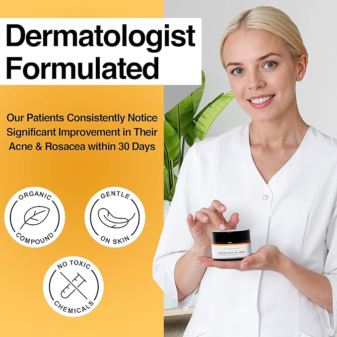 Foundation Skincare Azelaic Acid for Face 14% (1 Fl Oz) – Dermatologist Formula for Uneven and Blemish-Prone Skin, Supports Balanced Tone & Smooth Texture for Men & Women