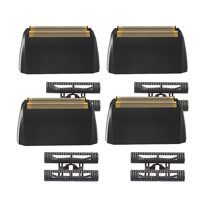 4-Pack Professional Replacement Foil & Cutter Bar for Wahl Shaver – Compatible with 7031-100 & 7043-100 Models, Super Close Shave, Black (5 Star Series Finale)
