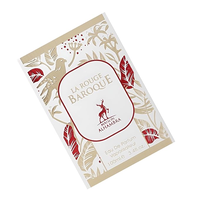 Maison Alhambra La Rouge Baroque – Floral, Woody, Amber, Musky – Eau de Parfum Long-Lasting Fragrance for Unisex, 3.4 Ounce / 100 ml