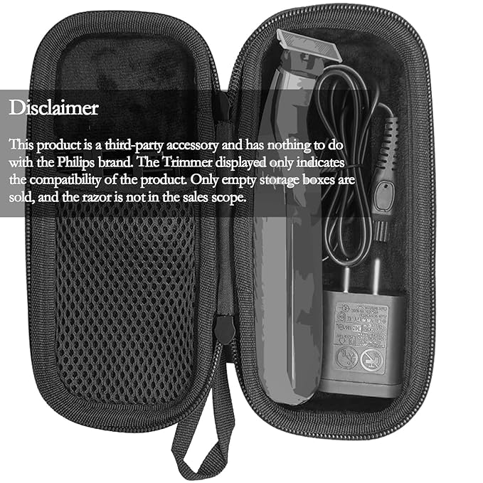 LinMei Hard Travel Case for Electric Trimmer & Shaver Compatible with One Blade QP2520, QP2530, QP2620, QP2630 - Waterproof, Durable and Compact Organizer