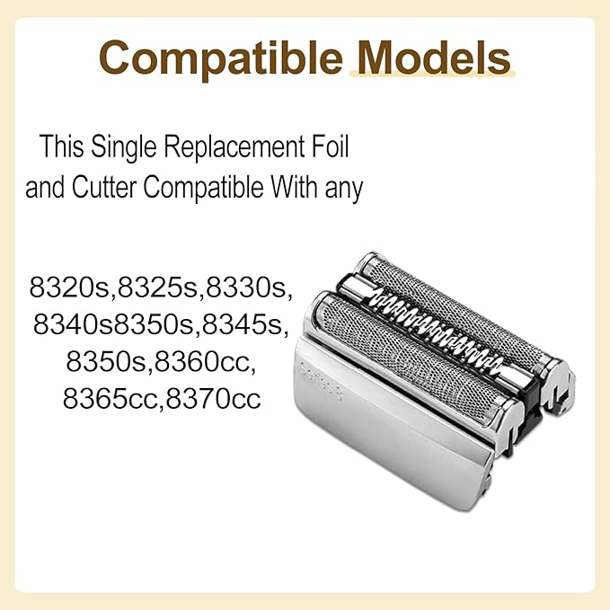Series 8 Replacement Head 83m for Electric Shaver, S8 Replacement Head Compatible with Razor New Generation 8370cc, 8340s, 8350s, 8467