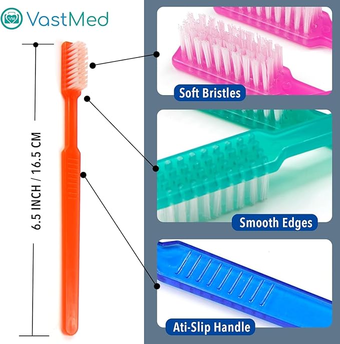 200 Pcs Disposable Pre-Pasted Toothbrushes Individually Wrapped Pre Pasted Toothbrush | Single Use Waterless Tooth Brush for Hotel, Camping, Homeless Gift | Multi Color