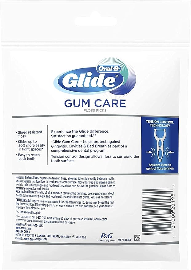 Oral-B Glide Floss Picks-30 count, Unflavored (Pack of 6)