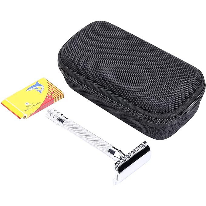 Khanka Hard Travel Case replacement for WEISHI Double Edge Safety Razor/Merkur Long Handled Safety Razor