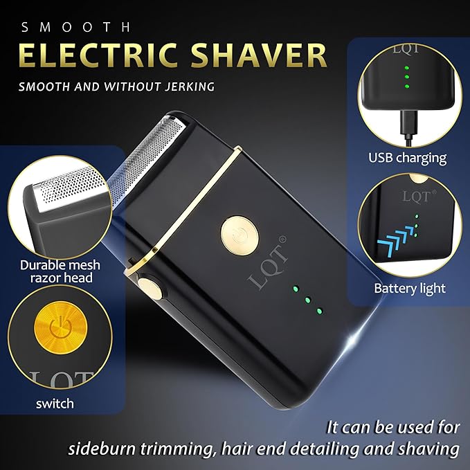 Hair Clippers for Men with LED Display, 3-Piece Grooming Kit Includes Hair Clipper, Beard Trimmer and Nose Hair Shaver, Complete Cordless Set for Home Use