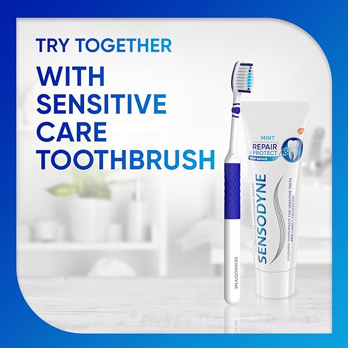 Sensodyne Repair and Protect Mint Toothpaste, Toothpaste for Sensitive Teeth and Cavity Prevention, 3.4 oz