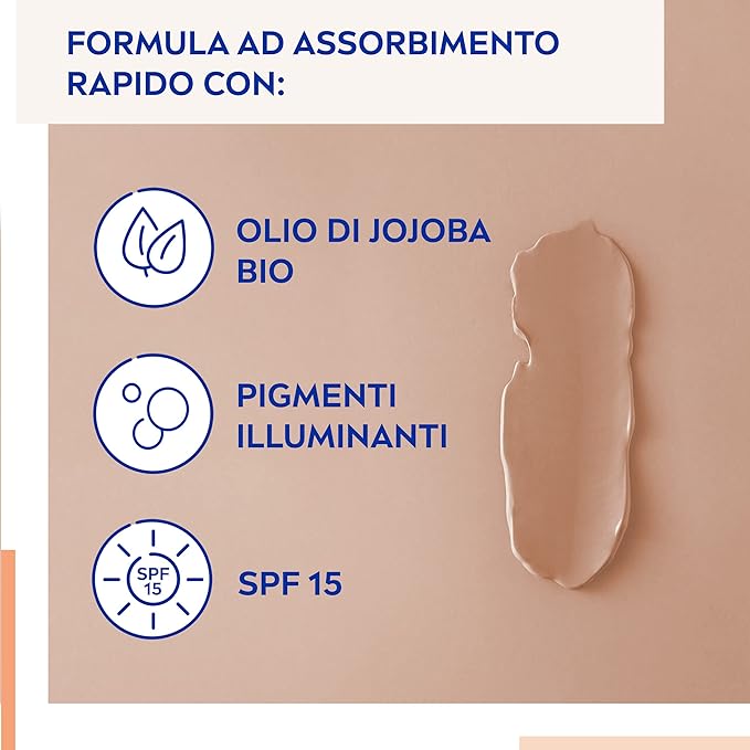 NIVEA 5-in-1 BB Cream Light with Mineral Pigments & Jojoba Oil, 50 ml Each – Bundle of 2 – Hydrating Complexion Perfecting Cream That Moisturises, Smooths, Evens Skin Tone & Enhances Natural Radiance