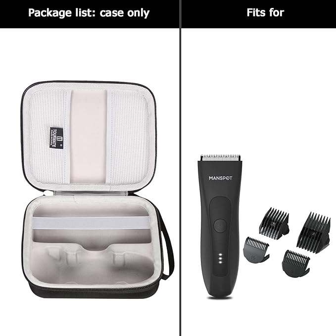 Tourmate Hard Storage Case for MANSPOT Groin Hair Trimmer (Case Only)