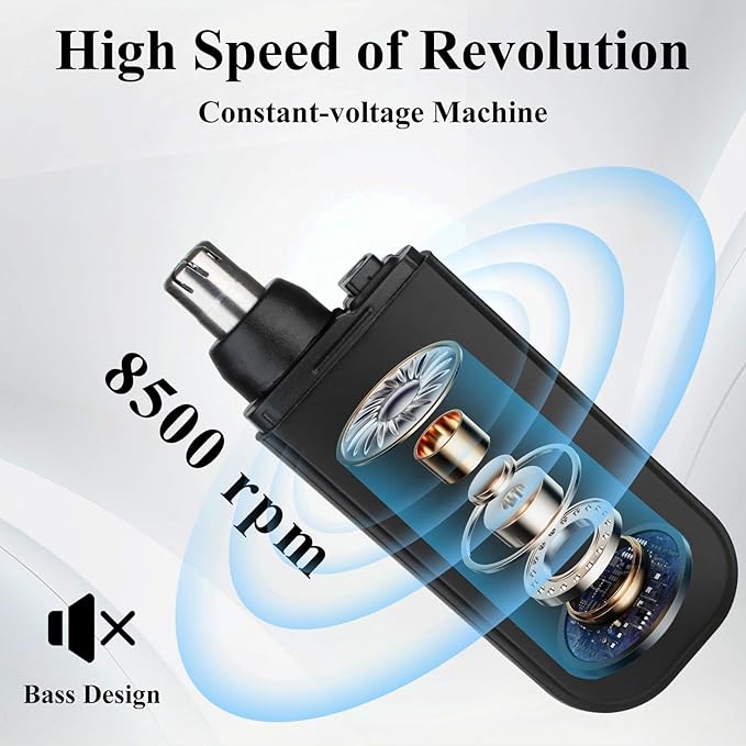 Portable Nose and Ear Trimmer Clipper for Men Women,2025 Professional LED Dsiplay Nose Hair Trimmer with Powerful Motor and Dual-Edge Blades for Smoother Cutting Mini Travel Size
