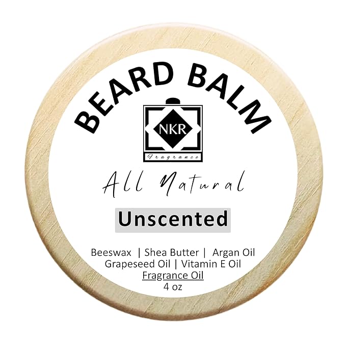 Beard Balm | Leave-in-Conditioner for Beard & Mustache | Natural Ingredients | Shea Butter & Argan Oil | Unscented