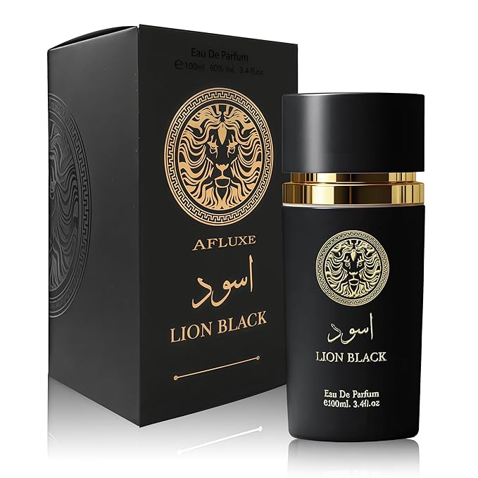 LION BLACK Men's Cologne - Eau de Parfum - Refined and Long-Lasting Fragrance - 100ml
