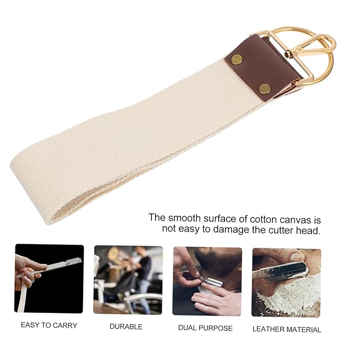 Professional Razor Strop Sharpening Strap Double Layer Canvas Barber Strop for Precise Shaving Suitable for Men Women for Home or Professional Use