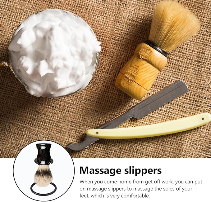 Men's Razor Holder Single Head Beard Brush Hanger Portable Brush Holder Beauty Tools Shaving Brush Razor Holder Razor Soap Bowl Holder Ferroalloy Man Shaving Frame Cosmetic